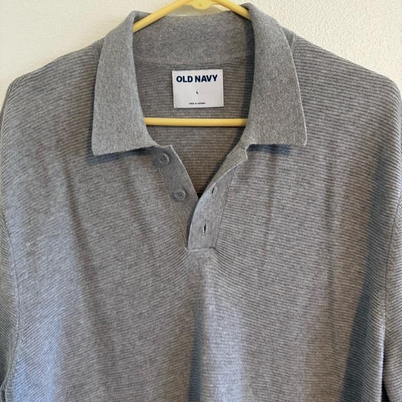 Old Navy Men's Gray Polo Shirt Size Large - Picture 2 of 6